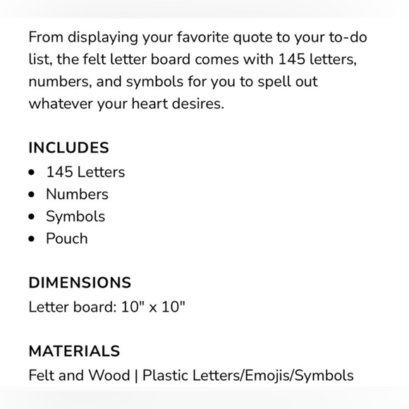 XO Sienna-NWT Felt Message Board - Picture 9 of 10